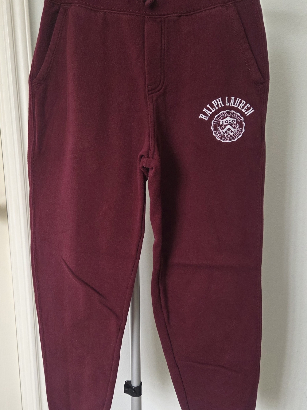 Polo by Ralph Lauren Burgundy Boys Sweatpants with Logo Crest